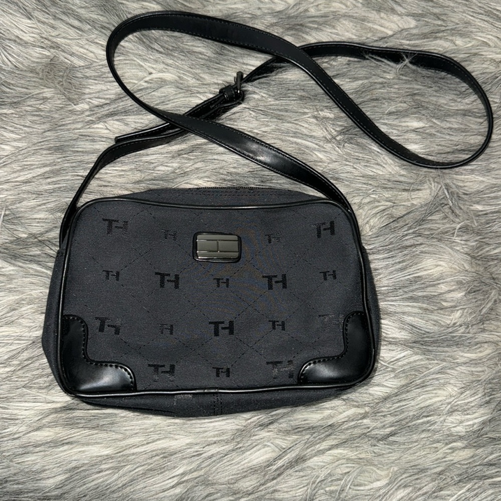 Tommy Hilfiger Black TH Crossbody Purse